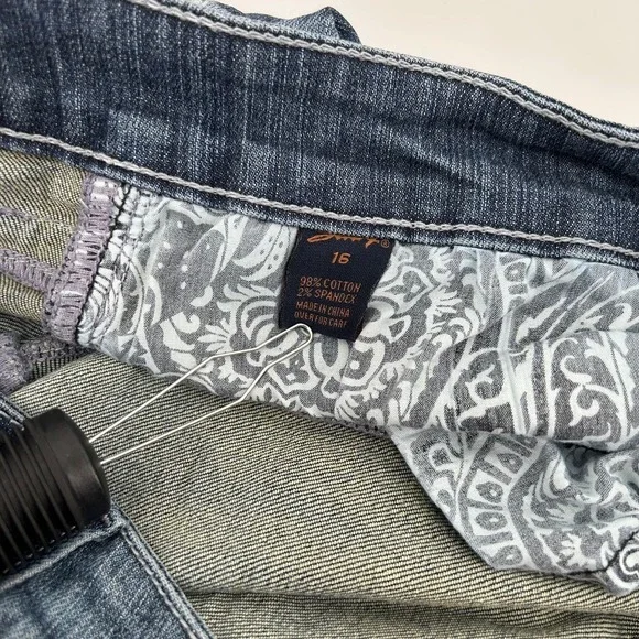 Seven7 Women Size 16 Blue Jeans Denim Skinny Fit Medium Wash Classic Fall Winter - Picture 8 of 12